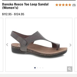 Dansko Reece Leather Sandal in Stone Size 38